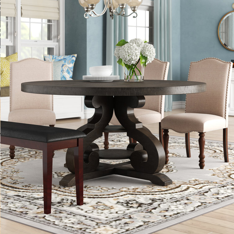 Three Posts™ Kenworthy 60'' Solid Wood Pedestal Dining Table & Reviews